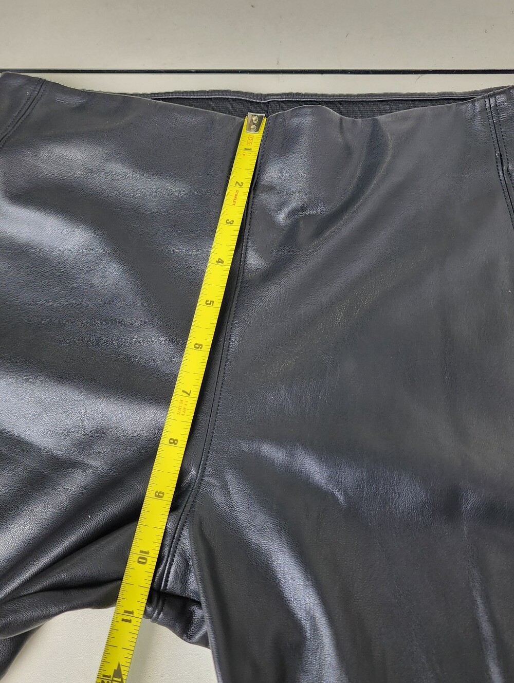 NWOT Nordstrom Faux Leather Rayon Leggings Black High Waisted Skinny Pants  M - Picture 6 of 11